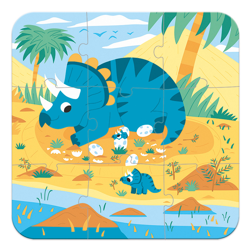 Set de 4 Puzzles Evolutivos: Dinosaurios