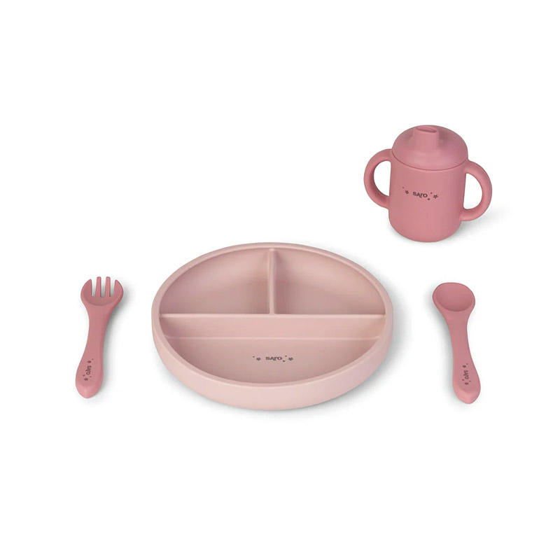 Conjunto de Alimentação Food & Fun Rosa