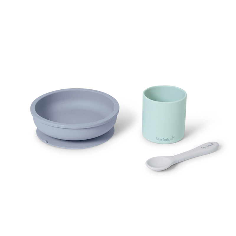 Conjunto de Alimentação Nordic Mix Cinzento Azulado