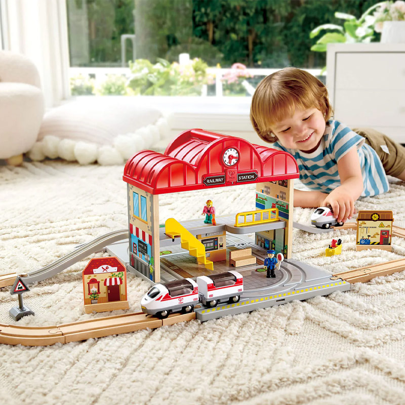 Conjunto de estação de comboios portátil