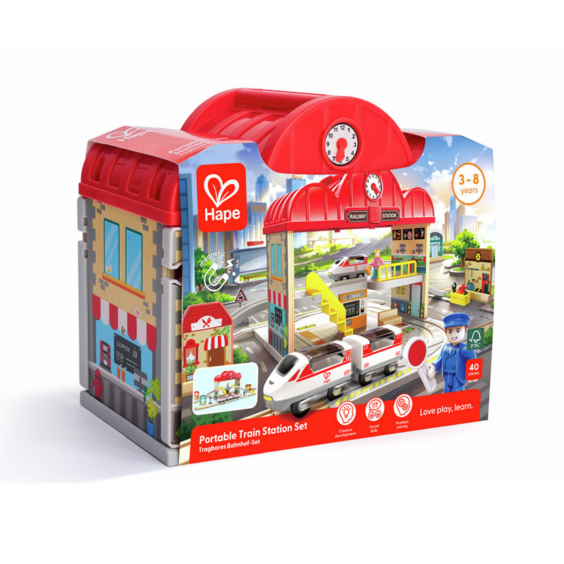 Conjunto de estação de comboios portátil