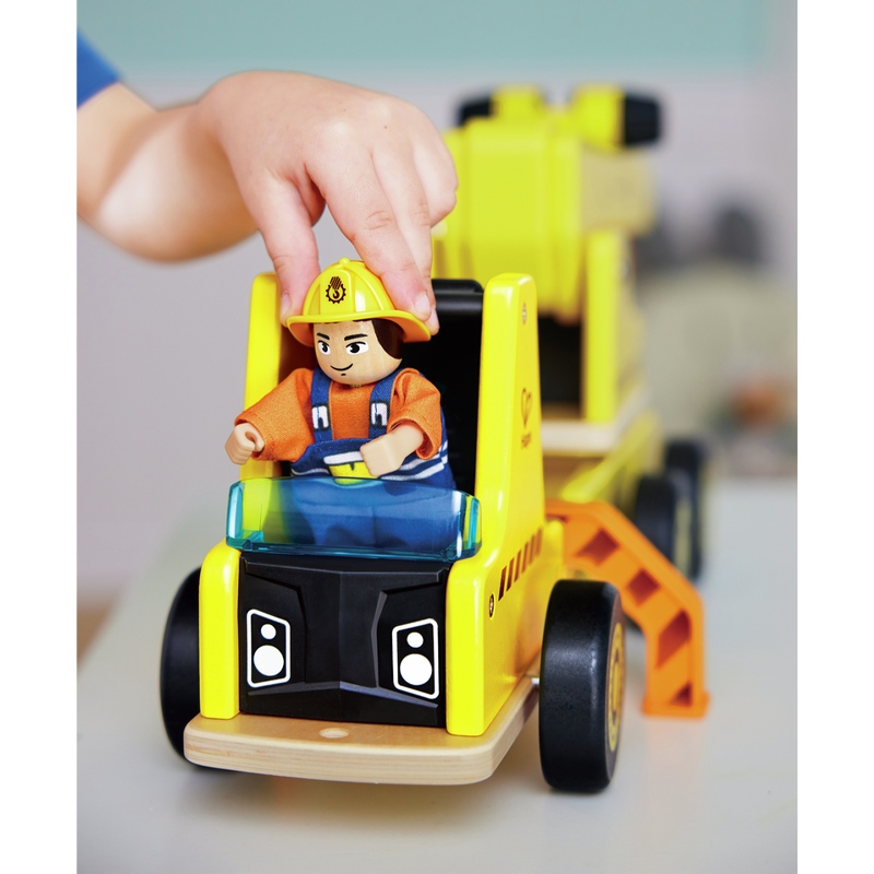 Conjunto de Grua Móvel e Construção