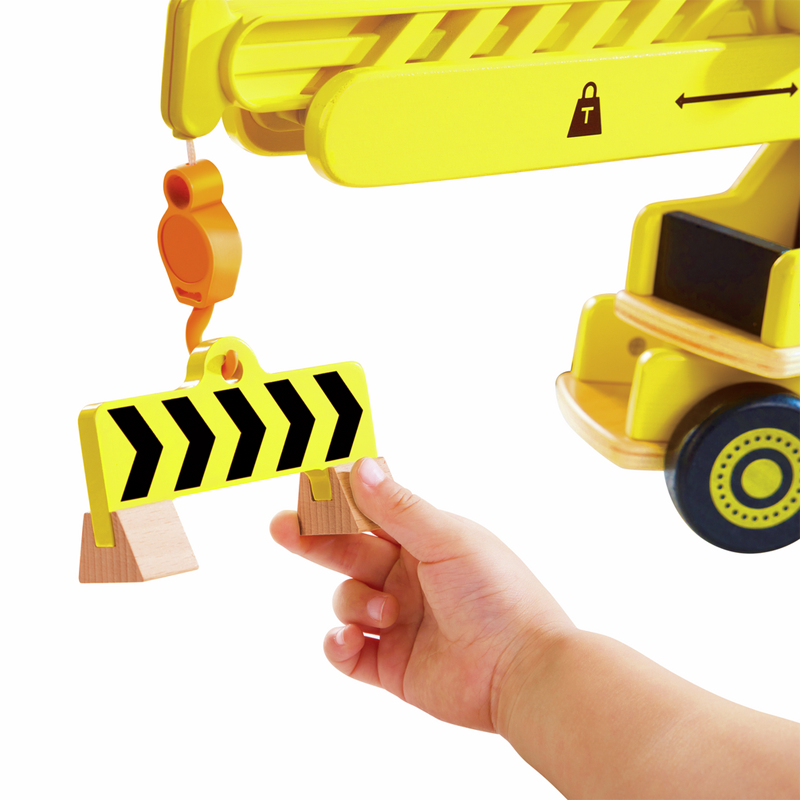 Conjunto de Grua Móvel e Construção