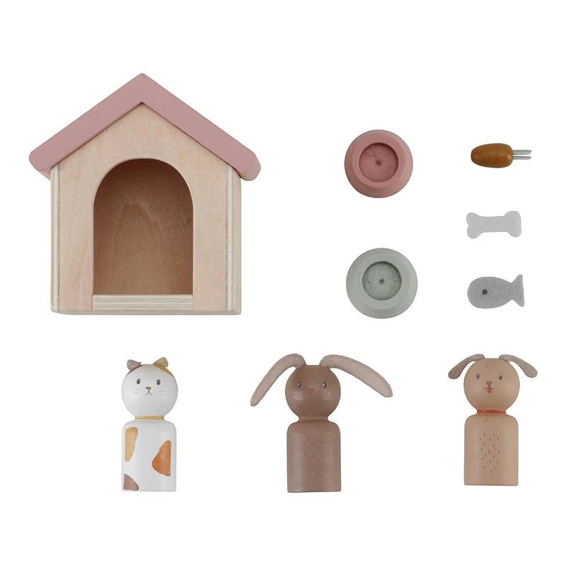 Set Mascotas para Casa de Muñecas