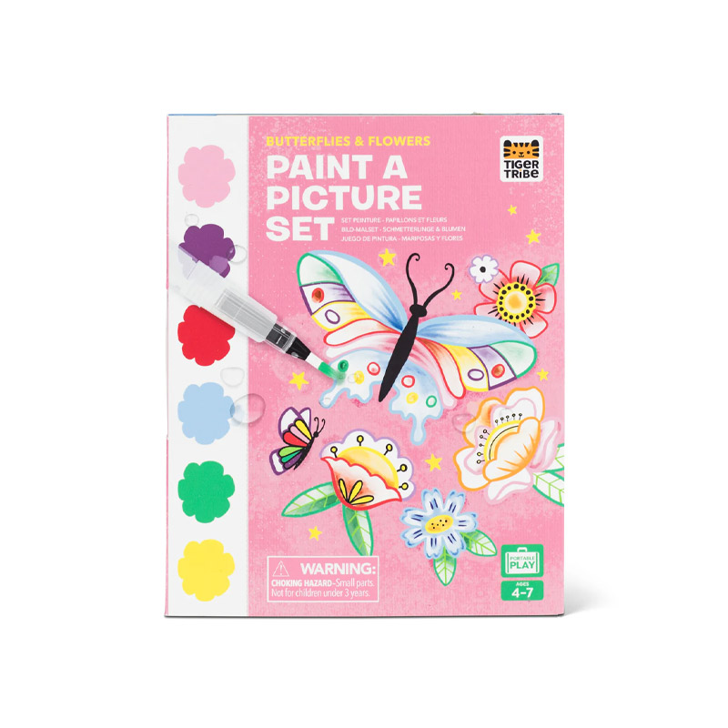 Set Pintura Mariposas y Flores