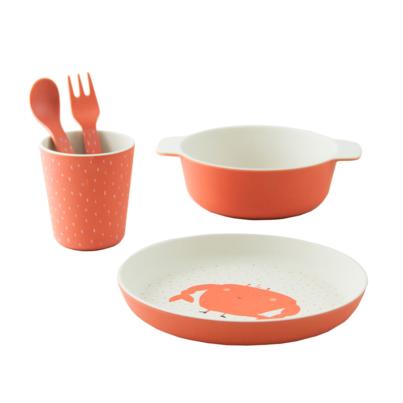 Set Vajilla de Bambú Cangrejo
