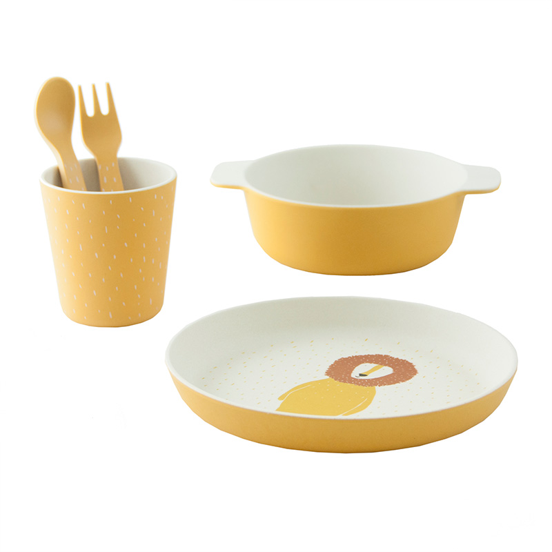 Set Vajilla de Bambú León
