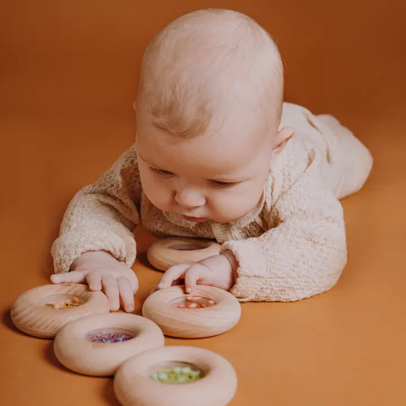 Sonajero Sensorial Donut Limones