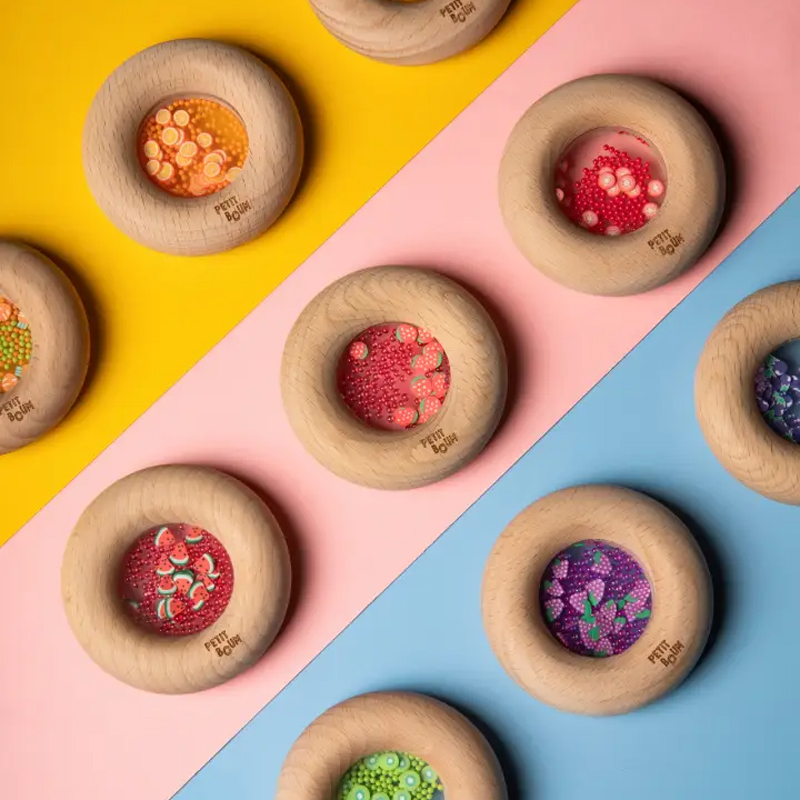 Sonajero Sensorial Donut Naranjas