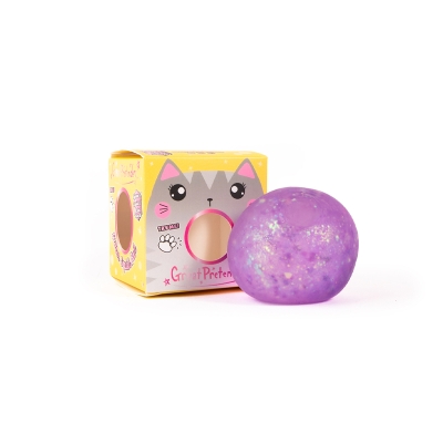 Squishy Ball Glitter Great Pretenders Gatito Gris