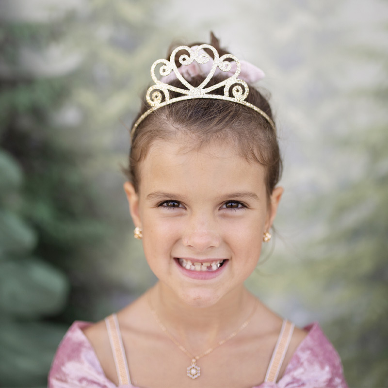 Tiara Prateada com purpurinas