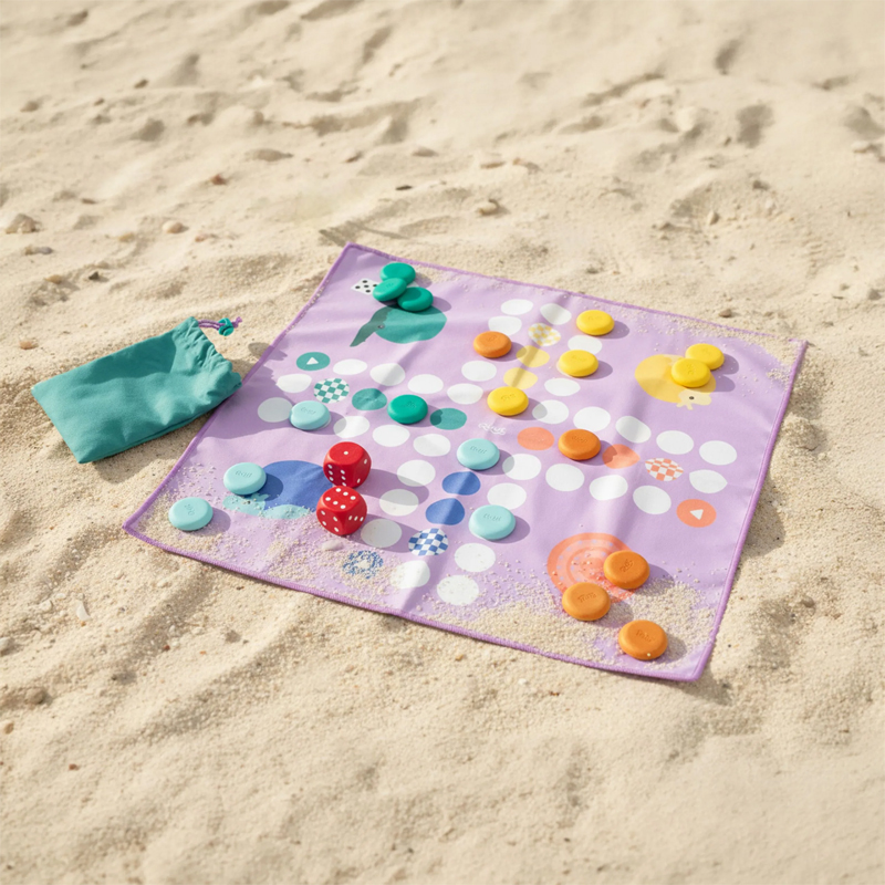 Toalla de Juego Mini Parchís y Tres en Raya