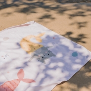 Toalla Playa Microfibra Mermaid Cats