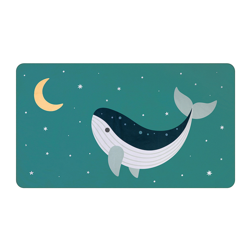 Toalla Playa Microfibra Whale Teal