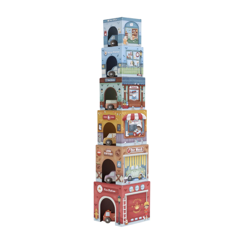 Torre encajable Ciudad con coches de Little Dutch