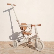 Triciclo evolutivo 4 en 1 con Barra Blanco Flores