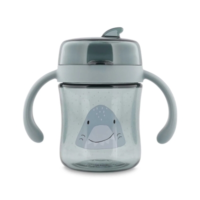 Vaso antiderrame 360 con asas Tiburón
