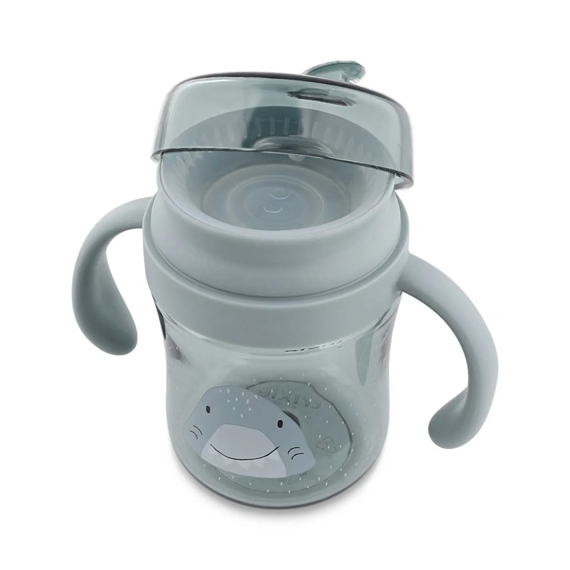 Vaso antiderrame 360 con asas Tiburón