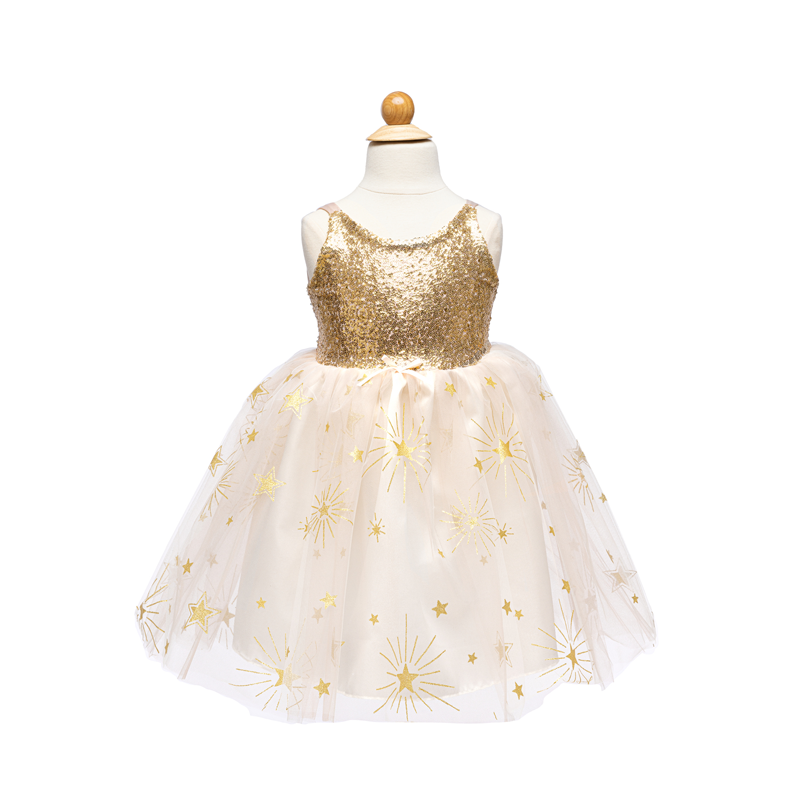 Vestido Dourado Glamoroso 5-6 años