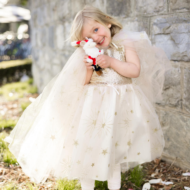 Vestido Dourado Glamoroso 5-6 años