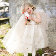 Vestido Dourado Glamoroso 5-6 años