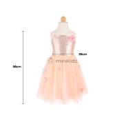 Vestido Mariposa Bliss Pêssego 3-4 anos