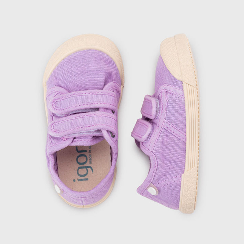 Zapatillas de lona Velcro Malva