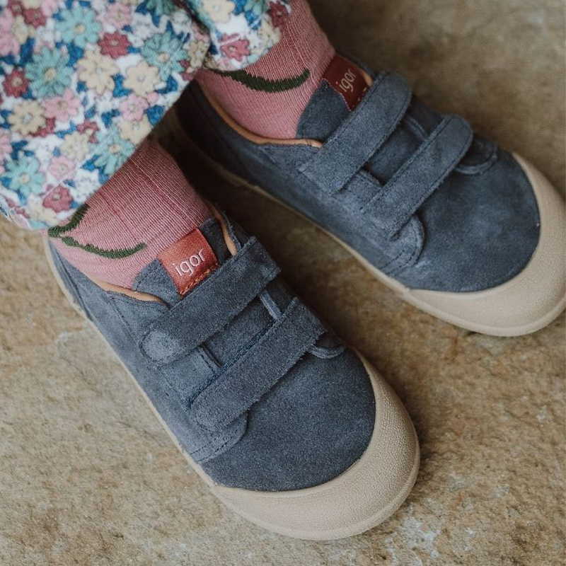 Zapatillas respetuosas Tennis Suede Gris Azulado